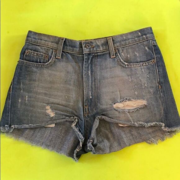 CarMar Distressed Denim Cut-Off Shorts - Picture 2 of 9